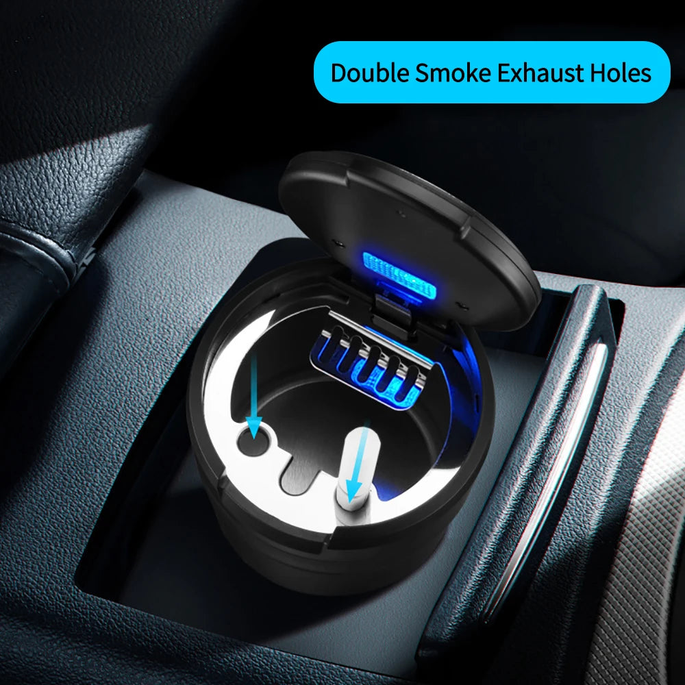 Car Ashtray Garbage Coin Storage Cup Container Cigar Ash Tray Car Styling Car Ashtray With LED Light Car Styling Accessories