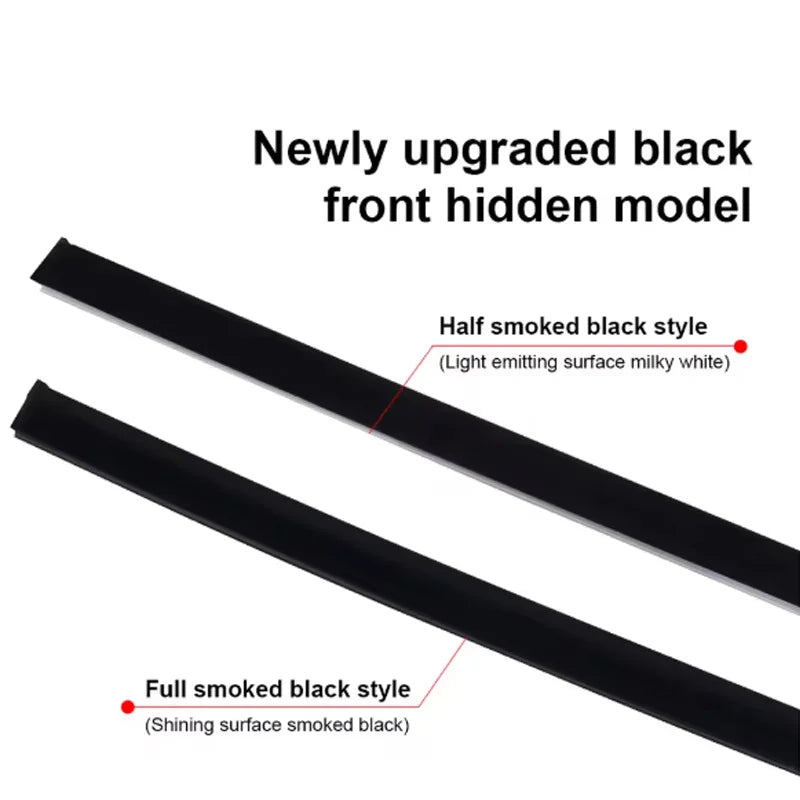 18/22 in 1 Car Hidden Ambient Light Neon Symphony RGB Rainbow Backlight Smoke Matt Black Acrylic Ambient Matt Lamp 12V Dual Zone