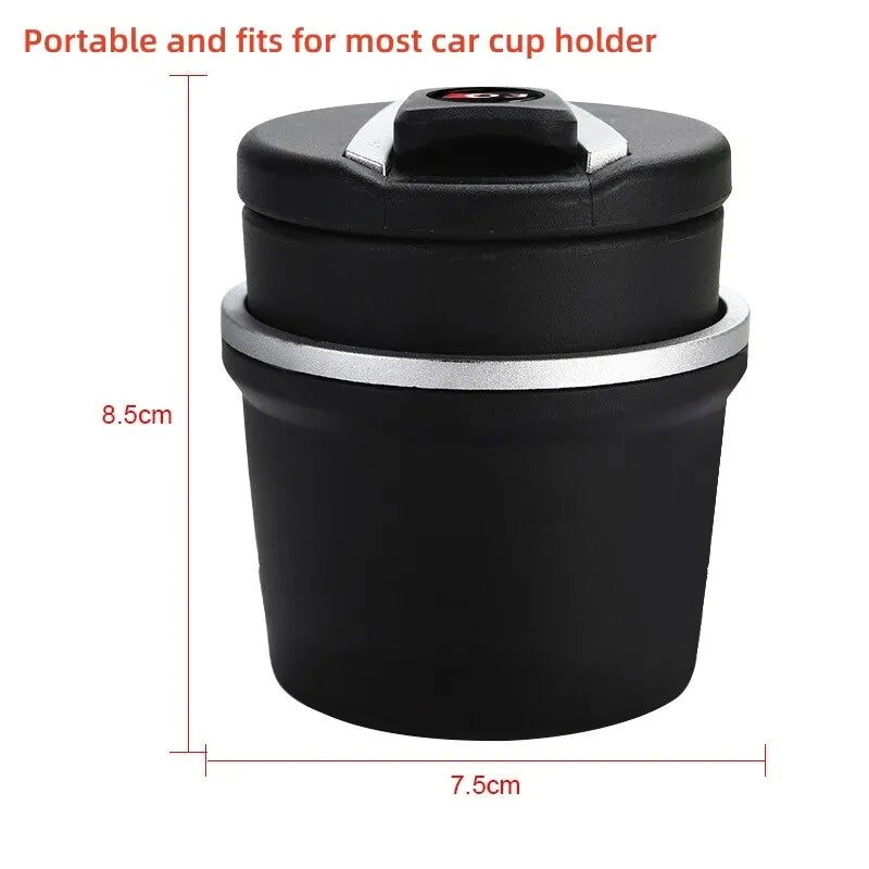 1PC LED Portable Car Ashtray with Automatic Light Indicator Creative Cigarette Ash Holder Cup Car Cup Holder Accessory
