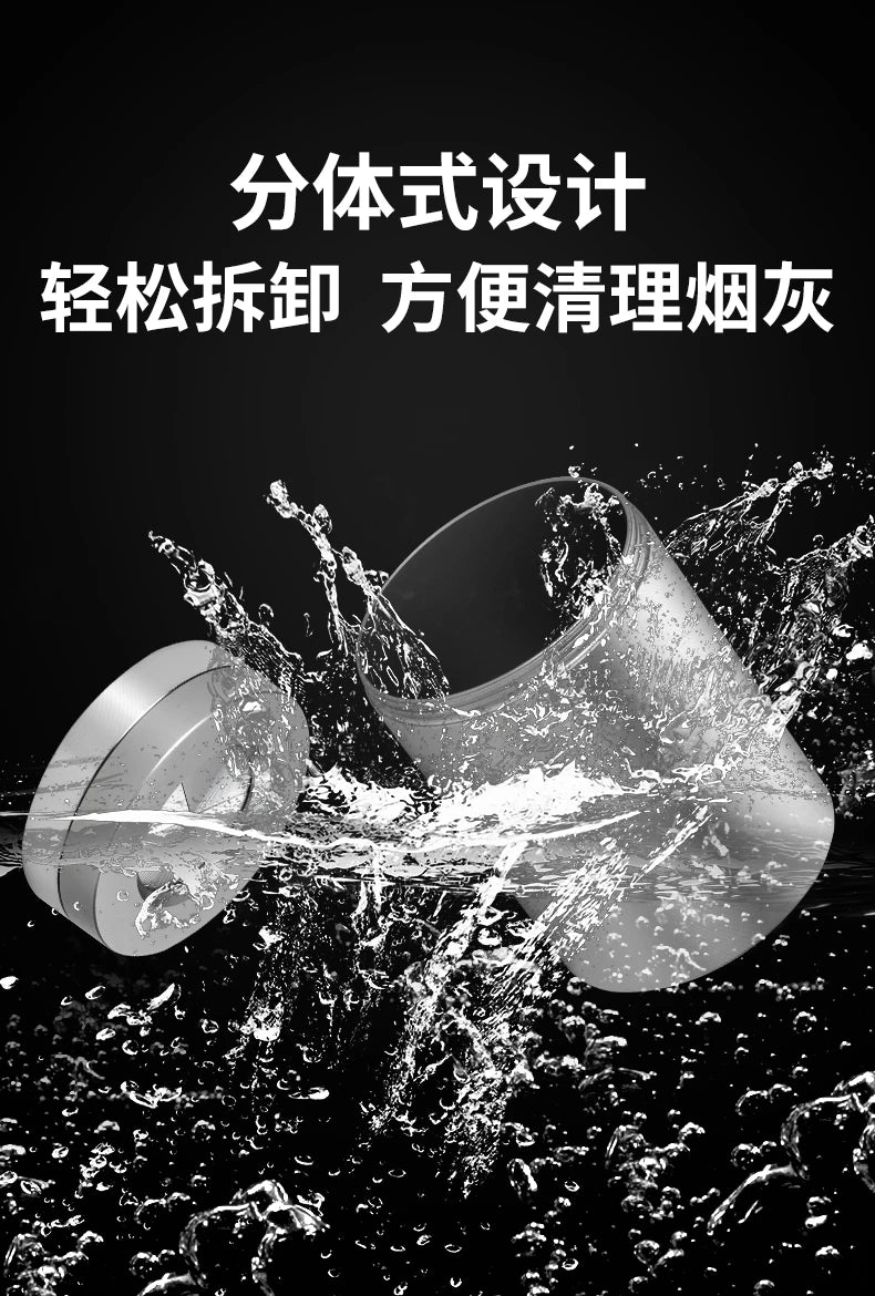 2025 new stainless steel car ashtray seal rotating car anti-ash flying cylinder large metal creative car