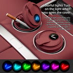 1PC Car Ashtray Creative Coffee Cup Ashtray With Lid LED Light Garbage Storage Container Car Interior Auto Decor Accessories