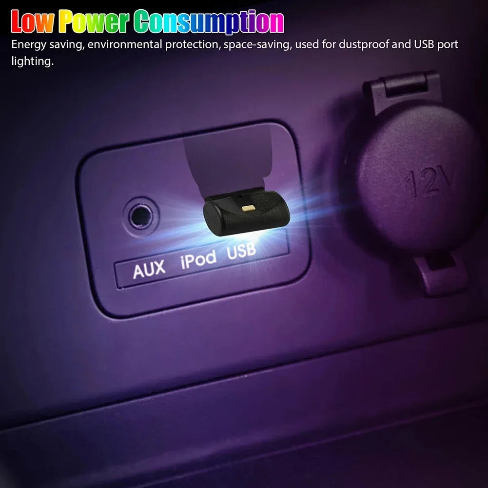 Wireless RGB Car Ambient Light, Mini USB Powered with App/Remote Control for Customizable Interior Atmosphere