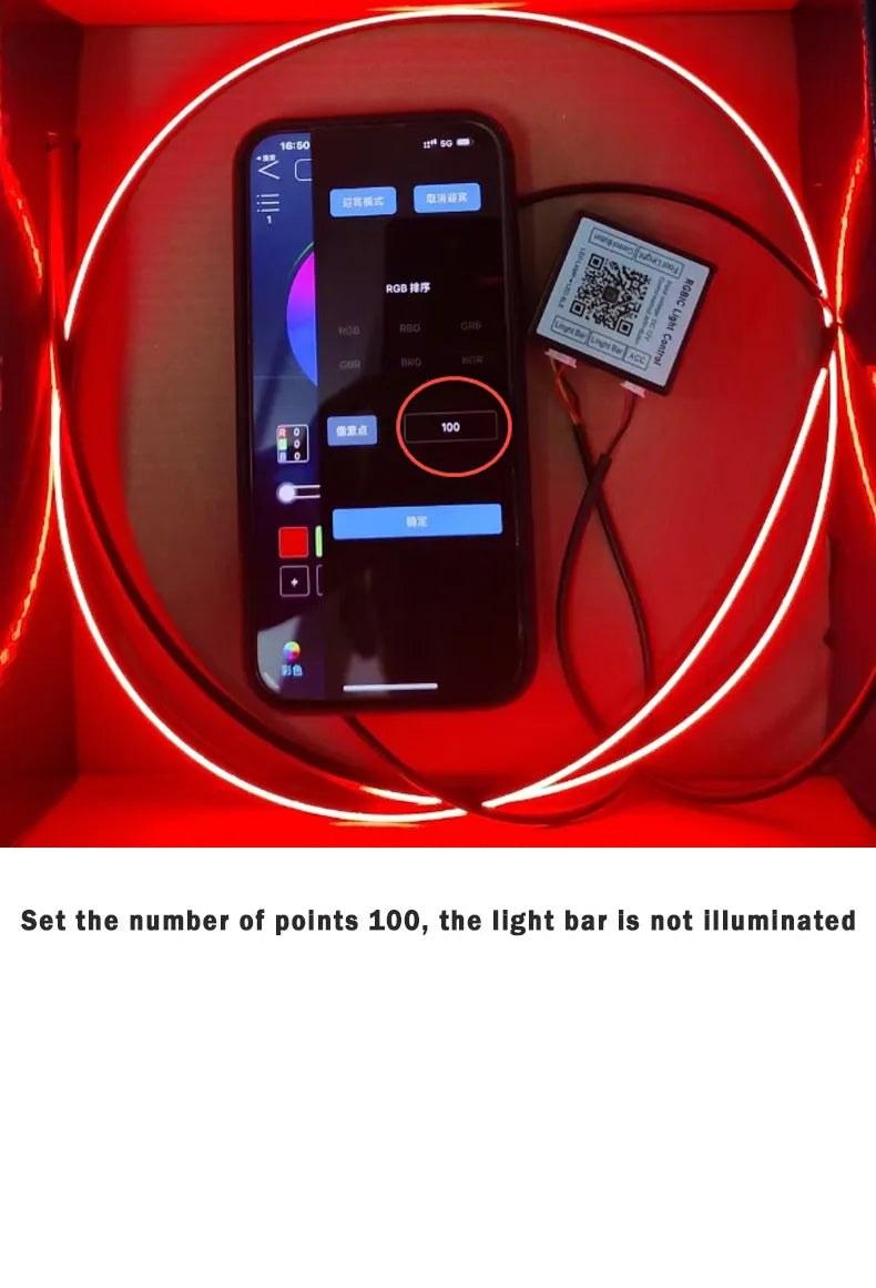 18/22 in 1 Acrylic Led Car Ambient Light RGB 213 64 Color Bluetooth Rainbow Strip Streamer Interior Symphony Atmosphere Lamp 12V