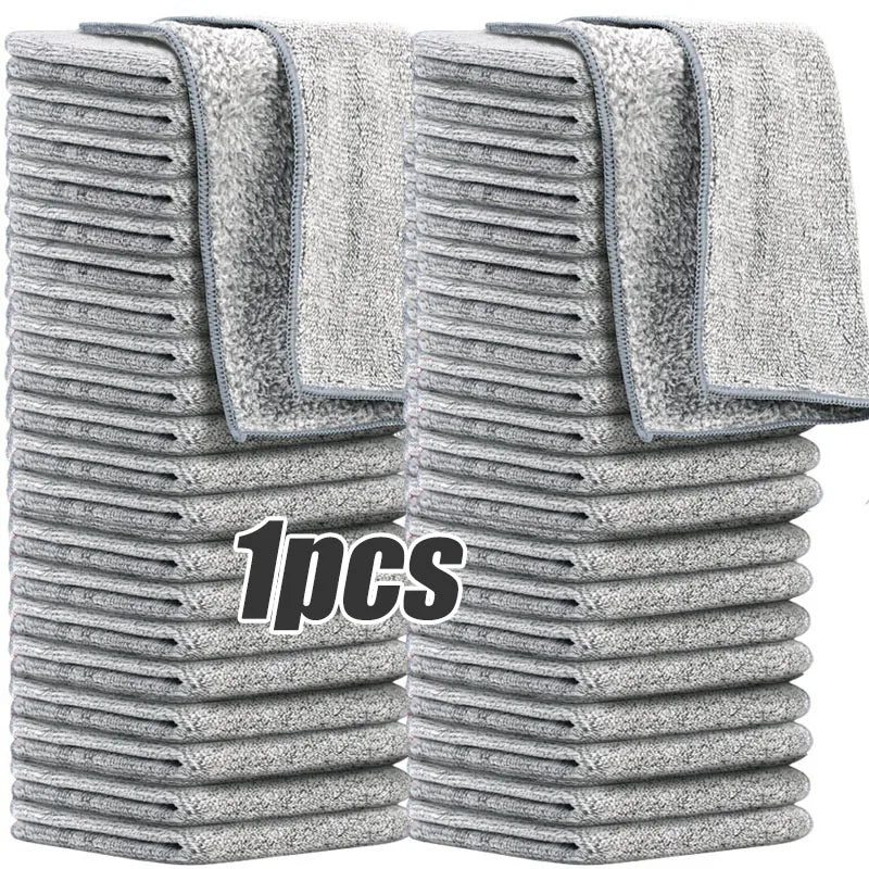 Thicken Microfiber Cleaning Cloths Lint Free Microfiber Cleaning Towel Cloths Reusable Cleaning Towels Absorbent for Car Window