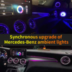 3/64 Color For Mercedes-Benz C/GLC class W205 X253 LHD Co-pilot Led Neon Ambient Light Passenger Atmosphere Lamp Dashboard 15-21