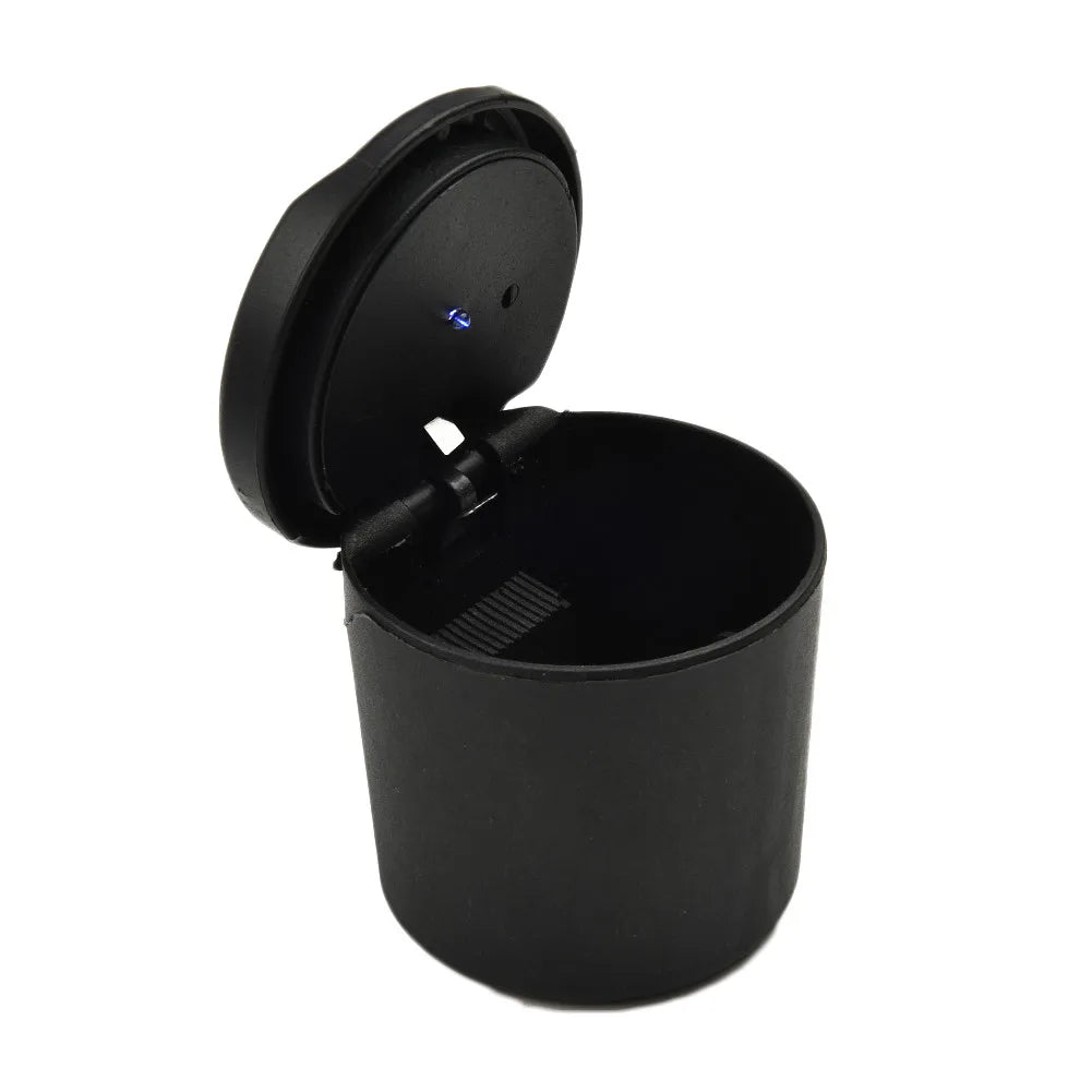 1PC Car Ashtray With LED Lamp Multi-Functional Ashtray Storage Jar For BMW Black Auto Interior Accessories