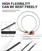 18 in 1 Dual Zone Symphony 64 Colors Streamer Car Ambient Light RGB Interior Rainbow Acrylic Strip Atmosphere Lighting kit App