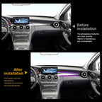 3/64 Color For Mercedes-Benz C/GLC class W205 X253 LHD Co-pilot Led Neon Ambient Light Passenger Atmosphere Lamp Dashboard 15-21