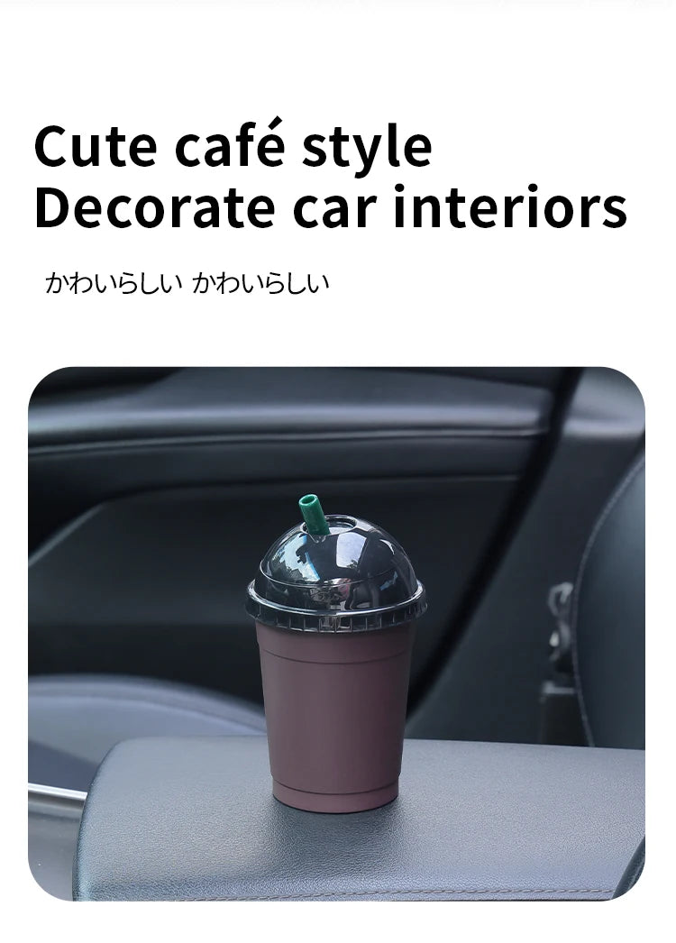 Coffee Cup Shaped On-Board Ashtrays Car Ashtray With Lid Portable Inner Liner High Flame Retardant For Cigars And Cigarettes