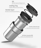 New Car Ashtray Creative Coffee Cup Style Car Ashtray with Lid 7 Color LED Light Metal Lining & ABS Shell Garbage Storage Cup