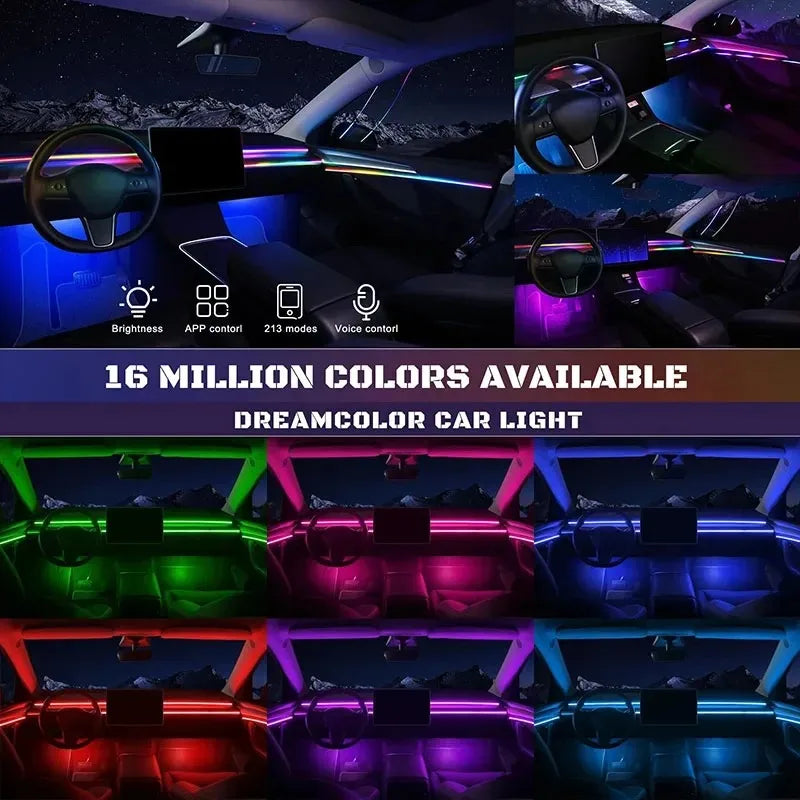 20 in1 New 2026 Smart Car Interior LED Ambient Lighting Welcome Mode Hidden Design Premium In Car Atmosphere Enhancement 64color