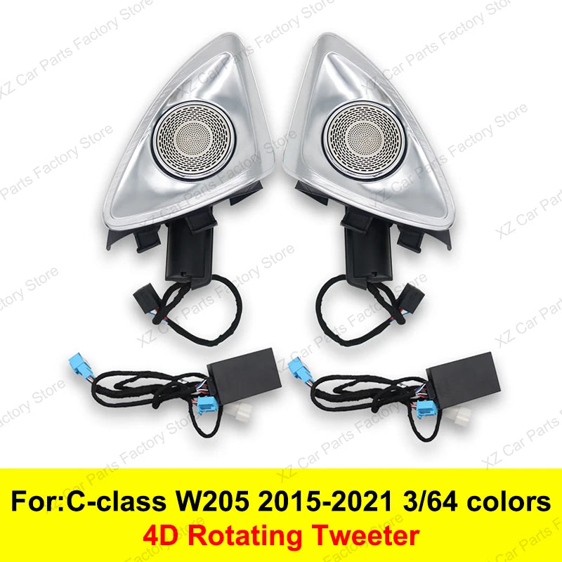 3/64 Colour Car LED Ambient Light for Mercedes-Benz C/GLC Class Coupe W205 C43 C63 X253 LED Door Speaker Cover Vents RetrofitSet