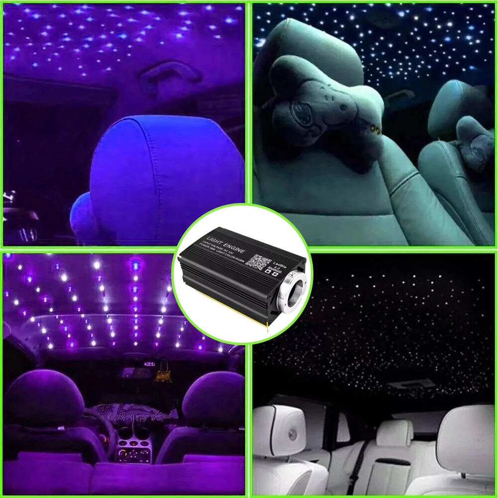 12W 16 Colors Car Roof Star Light APP Control Optic Star Ceiling Light Ambient Lamp for Starry Sky Ceiling Car