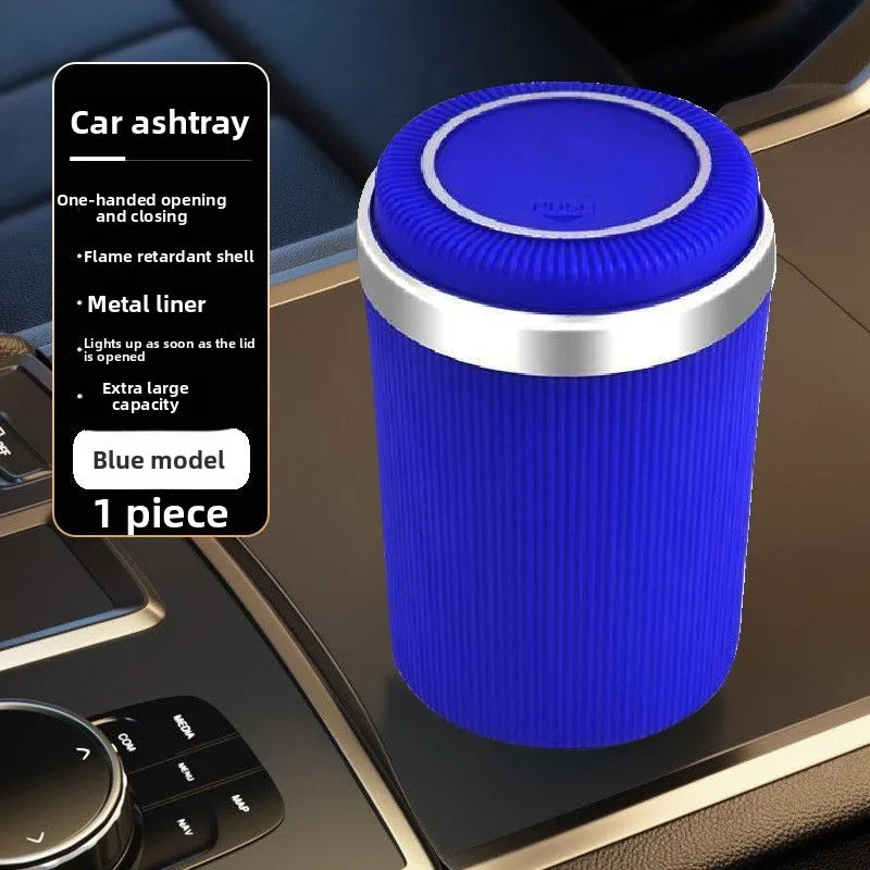 Universal Car LED Ashtray Garbage Coin Storage Cup Container Cigar Ashtray Holder Auto Interior Accessories Auto LED Ashtray Kit