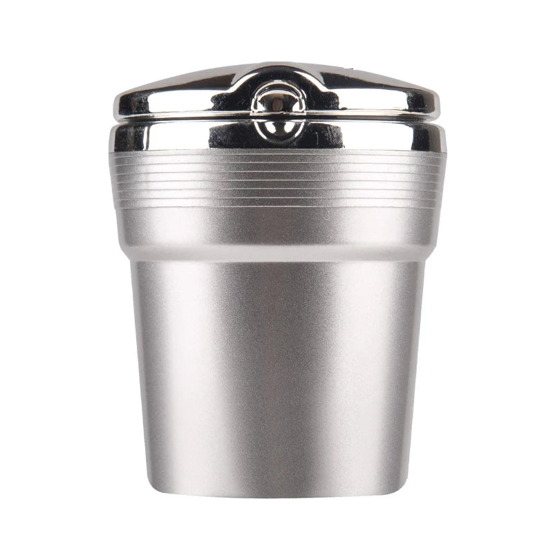 Car Ashtray Car Garbag Can with Led Light with Cover Creative Personality Covered Car Inside The Car Multi-function Car Supplie