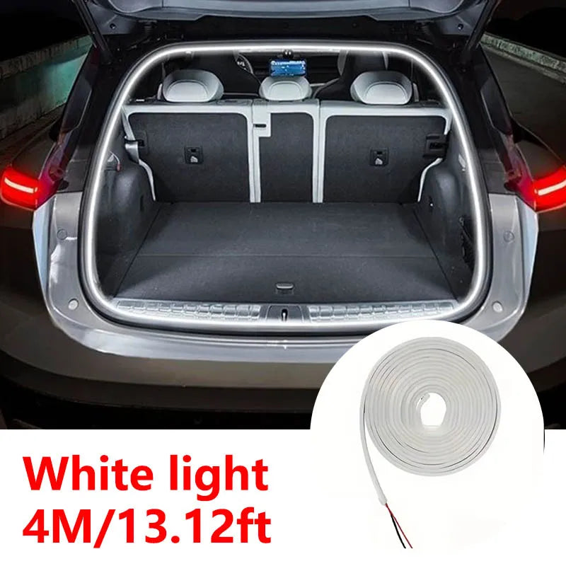 Automatic Sensing Car Trunk LED Light Strip High Brightness Ambient Light Interior Decoration Wiring Free Tailgate 2m/4m