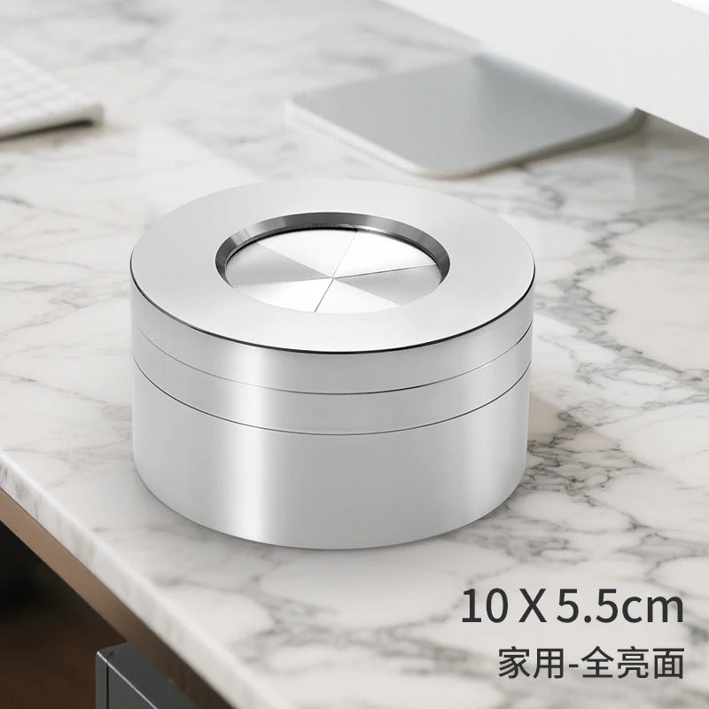 2025 new stainless steel car ashtray seal rotating car anti-ash flying cylinder large metal creative car