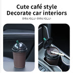 Coffee Cup Shaped On-Board Ashtrays Car Ashtray With Lid Portable Inner Liner High Flame Retardant For Cigars And Cigarettes