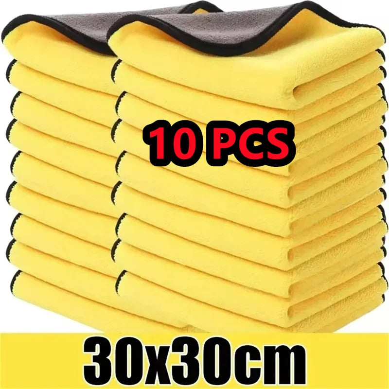 Double Sides Car Microfiber Cloths Super Absorbent Washing Drying Cleaning Towels Auto Detailing Towel Rags Clean Tool