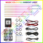20 in1 New 2026 Smart Car Interior LED Ambient Lighting Welcome Mode Hidden Design Premium In Car Atmosphere Enhancement 64color
