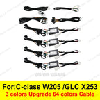 3/64 Colour Car LED Ambient Light for Mercedes-Benz C/GLC Class Coupe W205 C43 C63 X253 LED Door Speaker Cover Vents RetrofitSet