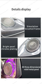 3/64 Colour Car LED Ambient Light for Mercedes-Benz C/GLC Class Coupe W205 C43 C63 X253 LED Door Speaker Cover Vents RetrofitSet