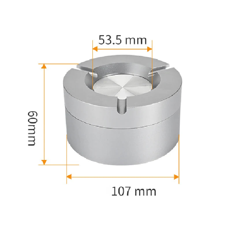 360° Stainless Steel Twist-Lock Ashtray, Windproof Odor-Proof & With Cigarette Holder for Car & Home, Smokeless Cigar Ashtray