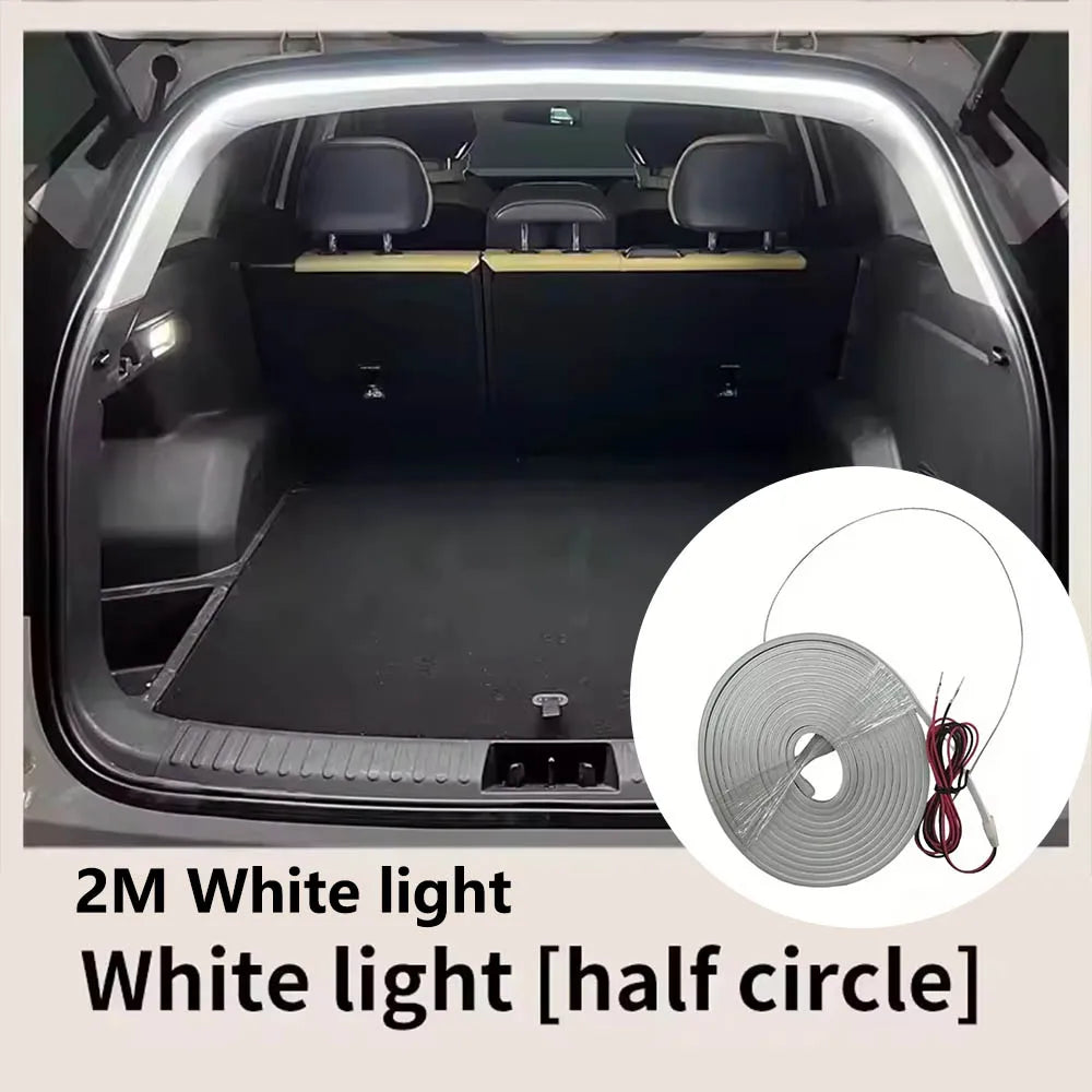 Automatic Sensing Car Trunk LED Light Strip High Brightness Ambient Light Interior Decoration Wiring Free Tailgate 2m/4m
