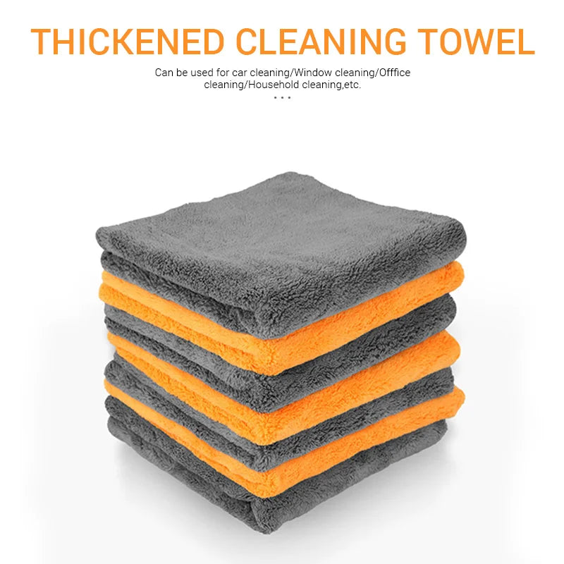 40X40cm Premium Microfiber Towels Car Care Washing Thicken Towel Car Detailing Drying Cloth Cleaning Tool Auto Wash Accessories