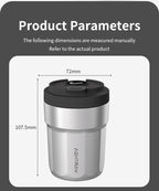 New Car Ashtray Creative Coffee Cup Style Car Ashtray with Lid 7 Color LED Light Metal Lining & ABS Shell Garbage Storage Cup