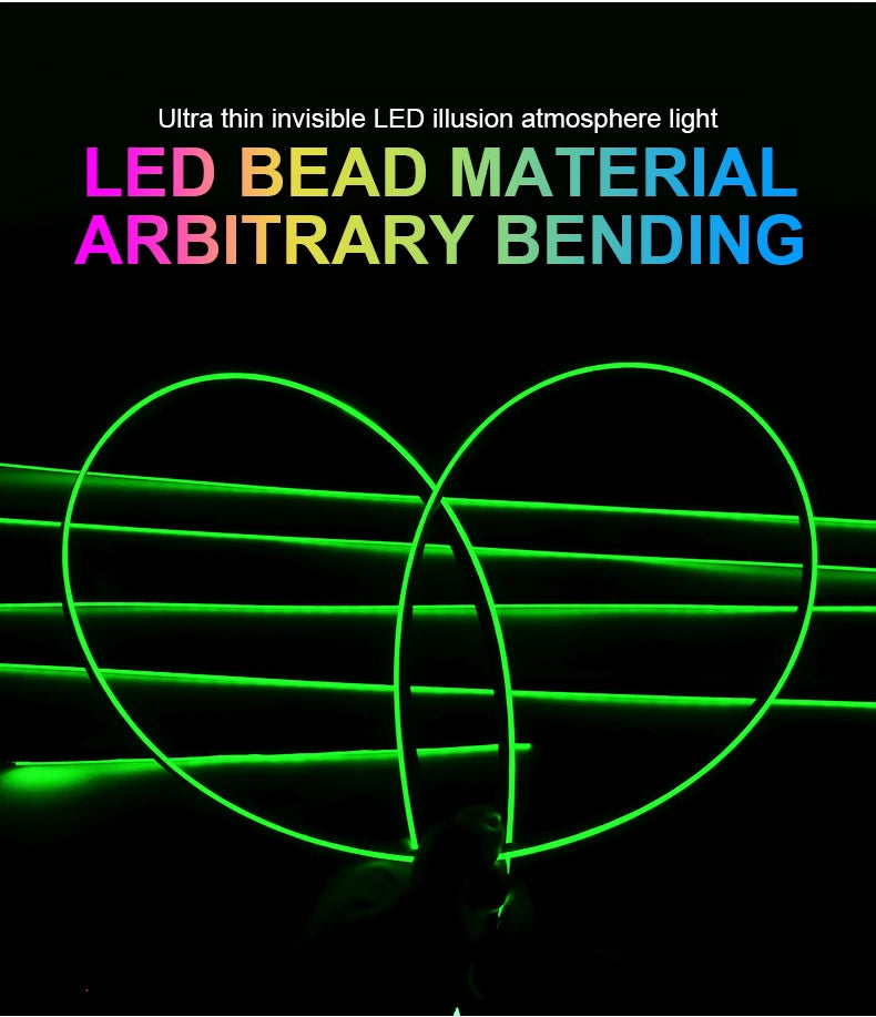 14/18 in 1 Led Acrylic Car Ambient Light RGB 64 213 Color Symphony Acrylic APP Streamer Atmosphere Lamp Kit One Zone Dual Zone