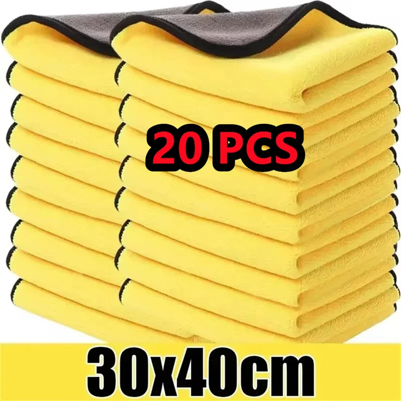 Double Sides Car Microfiber Cloths Super Absorbent Washing Drying Cleaning Towels Auto Detailing Towel Rags Clean Tool