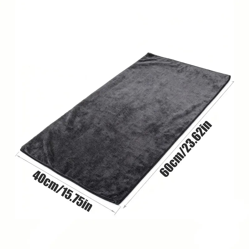 1400GSM Heavy Duty Car Drying Towel 60x40cm Oversized Double-Side Cleaning Cloth Super Absorbent Ultra-Soft Scratch-Free Towel