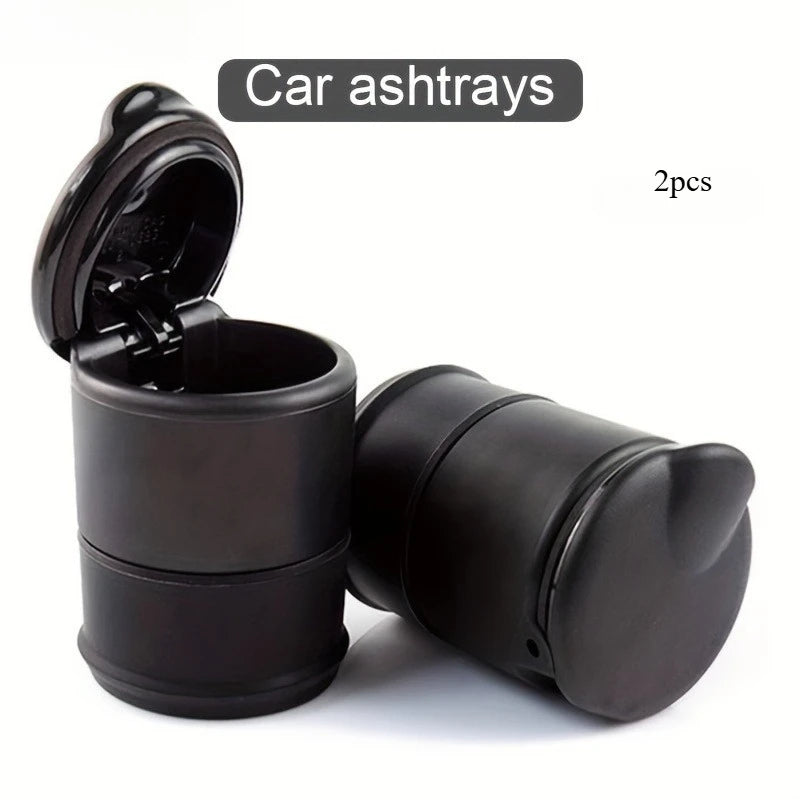 Lcars Car Ashtray, Ash and Garbage Storage with Lid, No Odor in the Car, Car Interior Accessories