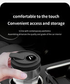 New Car Ashtray Creative Coffee Cup Style Car Ashtray with Lid 7 Color LED Light Metal Lining & ABS Shell Garbage Storage Cup