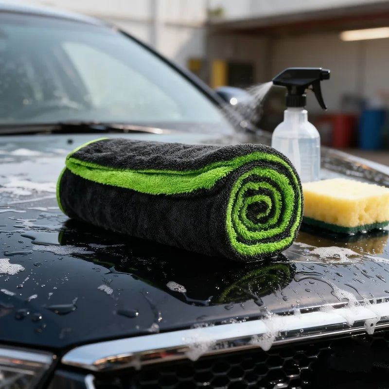 1400GSM Heavy Duty Car Drying Towel 60x40cm Oversized Double-Side Cleaning Cloth Super Absorbent Ultra-Soft Scratch-Free Towel